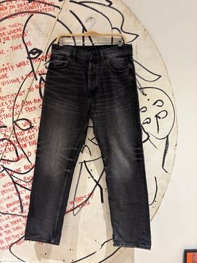 Fear of God Essentials FOG Black Faded Washed Denim Jeans 31x30